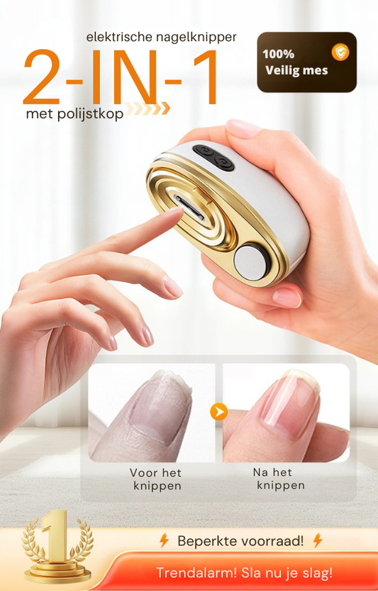 ✨ Clip & File Pro™ – 2-in-1 Elektrische Nagelverzorging voor Perfecte Nagels