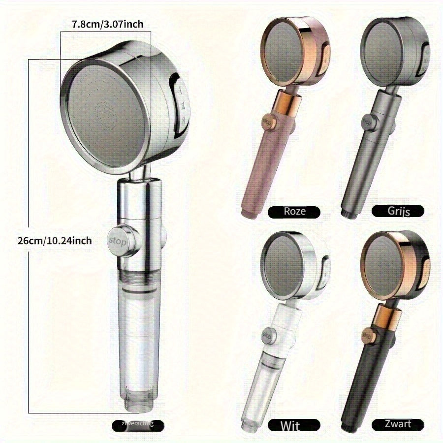 PureFlow Deluxe – Filtered Douchekop met Verstelbare Stralen