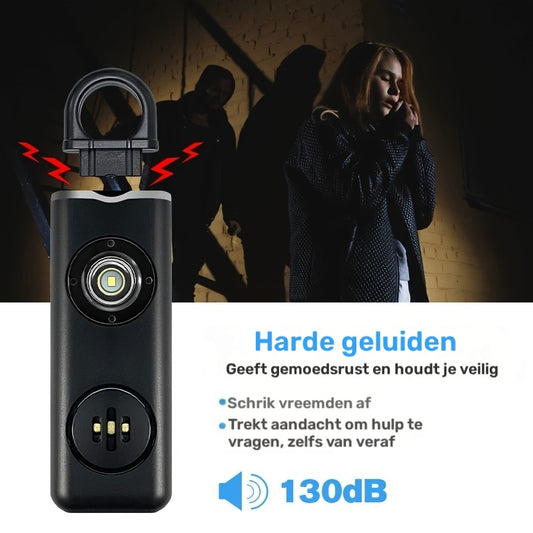 LunaGuard Pro – 130 dB Veiligheidsalarm met Stroboscoop Licht